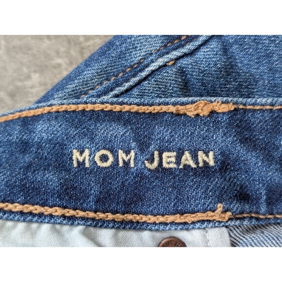 American Eagle Mom Jeans Women’s 18 Blue High Rise Straight Stretch Denim Casual - Picture 7 of 11
